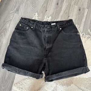 Levis Black Denim Shorts sz 14